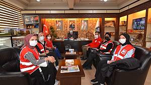 TÜRK KIZILAYI SANDIKLI ŞUBESİNDEN BAŞKAN MUSTAFA ÇÖL’E ZİYARET
