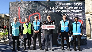 ULAŞTIRMA BAKANI KARAİSMAİLOĞLU, BAŞAKŞEHİR-KAYAŞEHİR METRO HATTI’NIN İLK RAY KAYNAĞINI YAPTI 