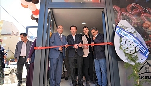 BAŞKAN MUSTAFA ÇÖL İŞ YERİ AÇILIŞINA KATILDI
