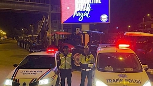 Dinar'da Trafik Polisi ve Trafik Jandarma Ekiplerinden 