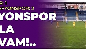 Afjet Afyonspor, deplasmanda Sarıyer'i 2-1 mağlup etti.