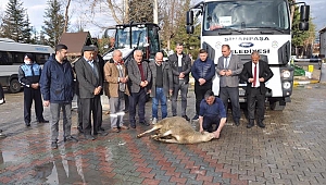 Başkan Karaman yeni araç için Kurban kesti