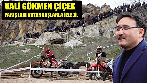 VALİ GÖKMEN ÇİÇEK YARIŞLARI VATANDAŞLARLA İZLEDİ.