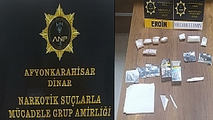 Dinar’da Yabancı Uyruklu B.A Uyuşturucu ile Yakalandı..