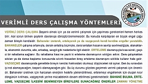 VERİMLİ DERS ÇALIŞMA YÖNTEMLERİ..