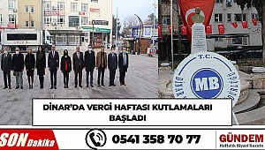 Dinar’da Vergi Haftası dolayısıyla kutlama töreni yapıldı.