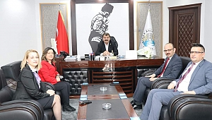 Dinar Vergi Dairesi heyetinden Başkan Sarı’ya ziyaret 