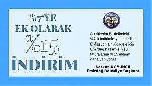 Emirdağ'da Suya Ek İndirim