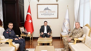 Tuğgeneral Semih Okyar, Vali Gökmen Çiçek'i Ziyaret Etti