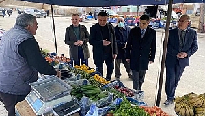  Kaymakam Gürbüz işletmecileri ve pazarcı esnafını ziyaret etti