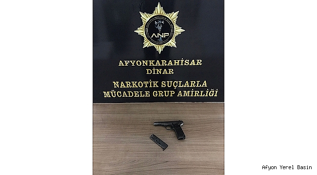 Dinar'da Aranan ve Tabanca İle Yakalanan Şahıs Tutuklandı