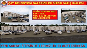 Çay İlçesi 13 Adet Taşınmazın Satış İlanı
