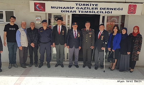 Afyon İkmal ve Garnizon Komutanı Tuğ General Osman Alp Dinar'da Şehit Ailelerini ve Gazileri Ziyaret Etti