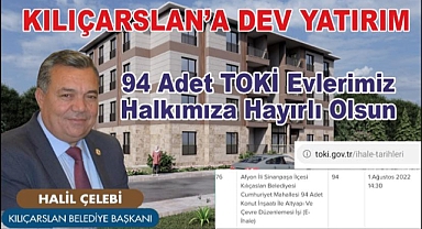 ÇALIŞKAN VE BAŞARILI BAŞKAN TOKİ MÜJDESİNİ VERDİ..