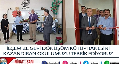  Başkan Nihat Sarı,Geri Dönüşüm Kütüphanesinin açılış programına katıldı. 