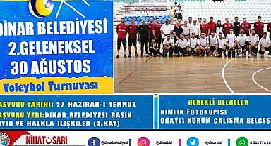  Başkan Sarı, “Geleneksel 30 Ağustos Kurumlar arası Voleybol Turnuvamıza başvurular başlıyor”