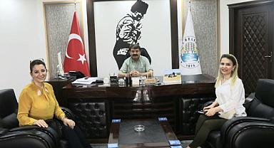 Denizbank Dinar Şubesi Müdür vekilinden Başkan Sarı'ya Ziyaret