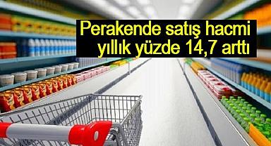 Perakende satış hacmi yıllık %14,7 arttı.!