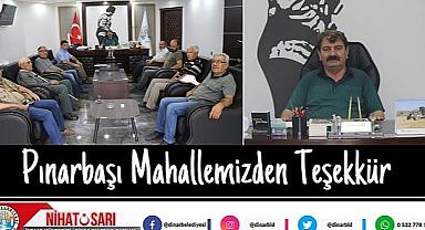  Pınarbaşı Mahallesinden Başkan Sarı'ya Teşekkür