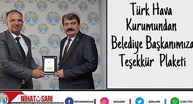  Türk Hava Kurumu’ndan Belediye Başkanına Teşekkür Plaketi