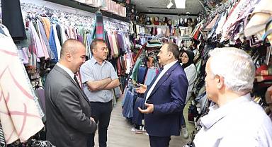 BAŞKAN ULUÇAY VE MİLLETVEKİLİ EROĞLU ESNAF ZİYARET YAPTI