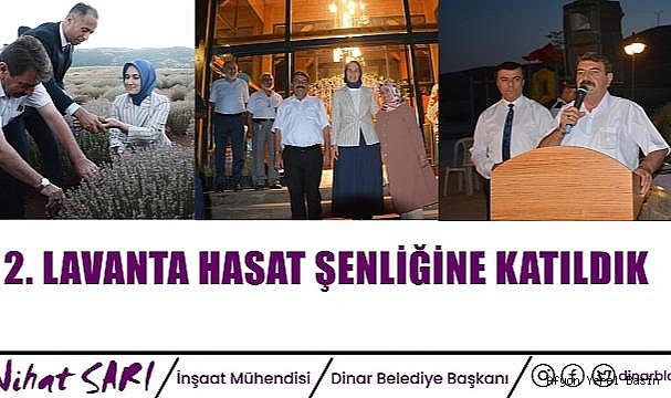 Belediye Başkanı Nihat Sarı, 2. Lavanta Hasat Şenliğine katıldı