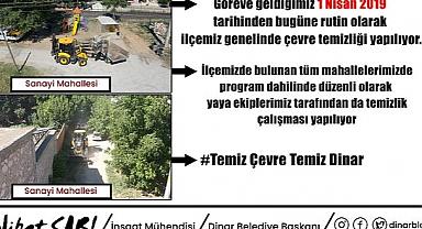 Dinar'da Çevre Temizlik çalışmalarımız devam ediyor