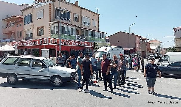 Dinar'da Kaza: Motosiklet Sürücüsü Yaralandı