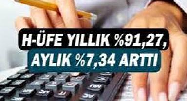 Hizmet Üretici Fiyat Endeksi (H-ÜFE) yıllık %91,27, aylık %7,34 arttı