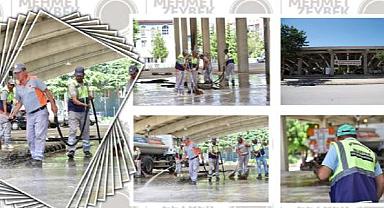  KURBAN KESİM YERLERİNDE TEMİZLİK MESAİSİ