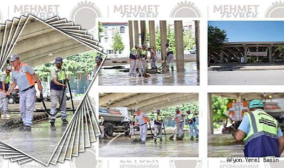 KURBAN KESİM YERLERİNDE TEMİZLİK MESAİSİ