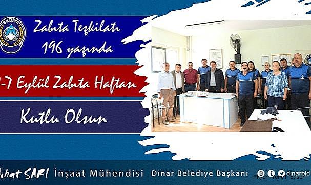 Belediye Başkanı Nihat Sarı, “Zabıta Teşkilatımız 196 yaşında”