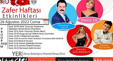 Dinar İlçesinde 30 Ağustos Coşkuyla kutlanacak