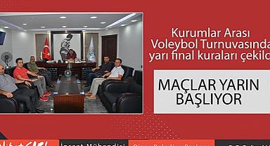  Kurumlar Arası Voleybol Turnuvamızda Yarı Final İçin Kuralar çekildi
