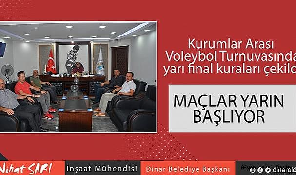 Kurumlar Arası Voleybol Turnuvamızda Yarı Final İçin Kuralar çekildi