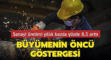 Sanayi üretimi yıllık %8,5 arttı
