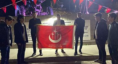 Zafer yürüyüşüne Alperenler de katıldı.