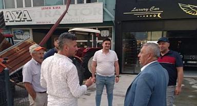 ZEYBEK BAŞKAN´DAN İŞ YERLERİ ZARAR GÖREN ESNAFA ZİYARET