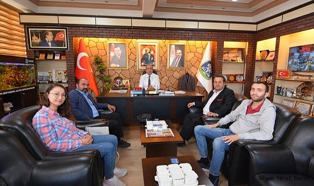 AFYON GAZETECİLERİNDEN BAŞKAN DR. MUSTAFA ÇÖL’E ZİYARET