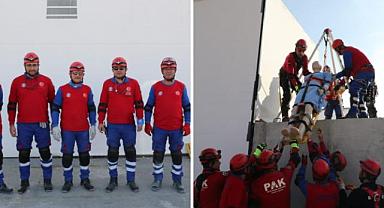 AFYONKARAHİSAR MEMUR-SEN ARAMA VE KURTARMA EKİBİ ULUSLARARASI TATBİKATA KATILDI