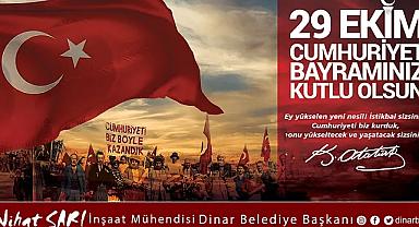 Belediye Başkanı Nihat Sarı'dan 29 Ekim Cumhuriyet Bayramı mesajı 