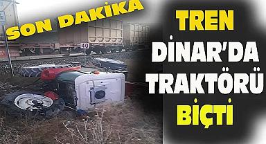 Dinar'da Tren Traktörü Biçti