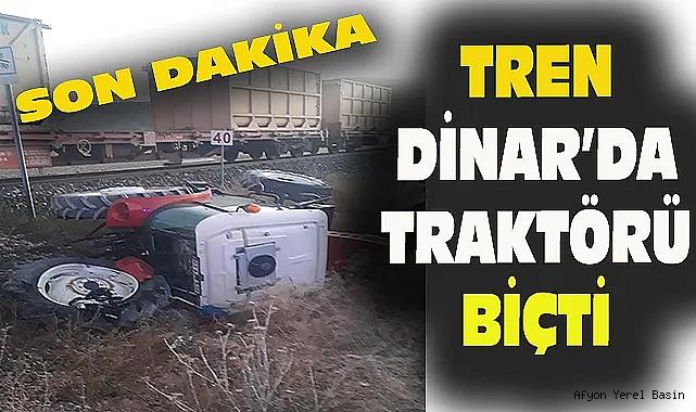 Dinar'da Tren Traktörü Biçti