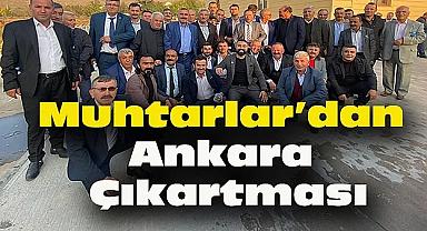 Dinar'dan tüm muhtarlar Ankara'ya gitti