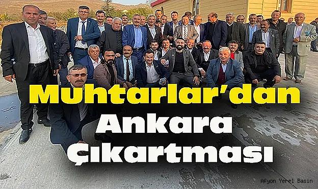 Dinar'dan tüm muhtarlar Ankara'ya gitti