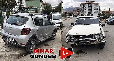 Dinar Dörtyol Kavşağında Kaza 