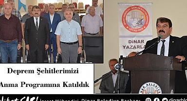 Nihat Sarı, Deprem Şehitlerimizi anma programına katıldı