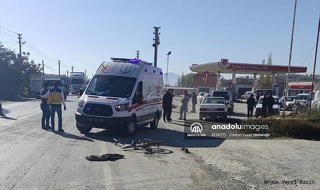 Afyonkarahisar'da kamyonetle çarpışan bisikletli öldü