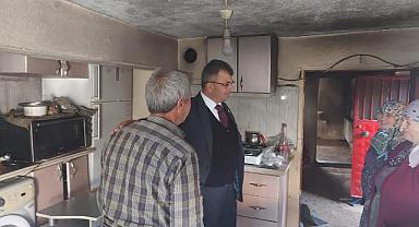 Başkan Koyuncu Yangınzede Aileyi Yalnız Bırakmadı