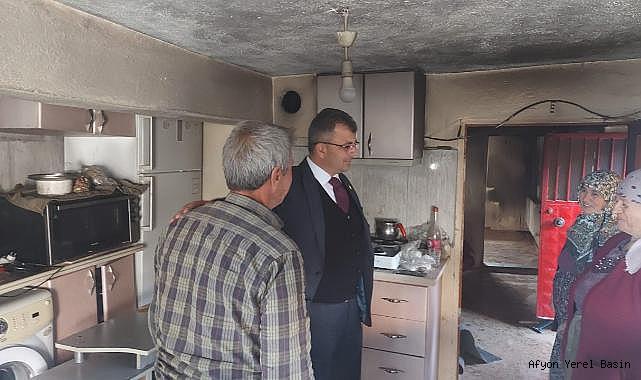 Başkan Koyuncu Yangınzede Aileyi Yalnız Bırakmadı